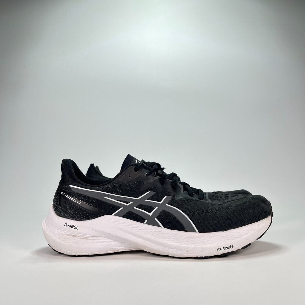 ASICS GT-2000 12 Black White Stability Running Shoes 1012B506 Women’s Size 10
